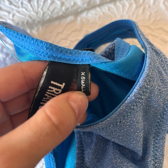 Blue Sparkle One Shoulder Bikini - Picture 3 of 4